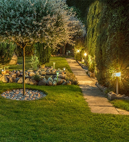 Landscape lighting services in Fishers, IN