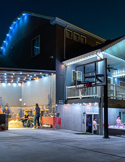 Residential permanent holiday lighting installation services in Fishers, IN